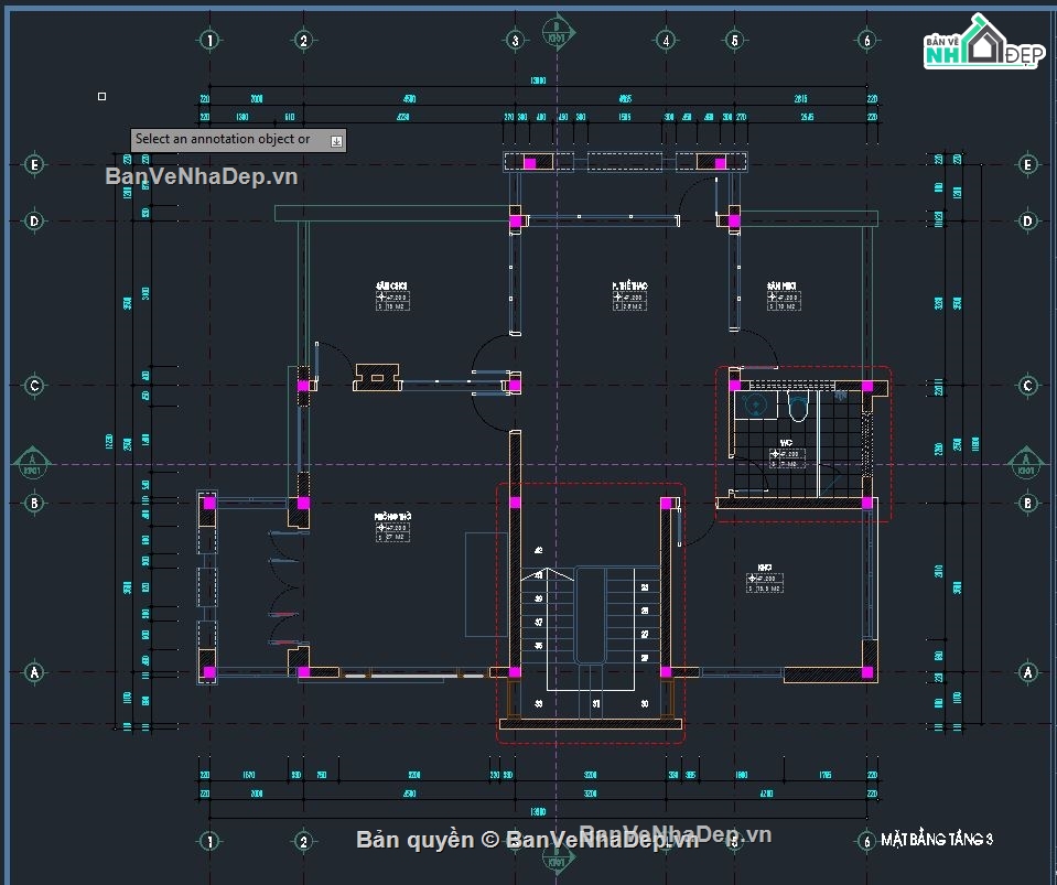 Hồ sơ thiết kế 6 bộ bản vẽ Biệt thự 3 tầng Bằng Autocad [Đồng giá 40K]